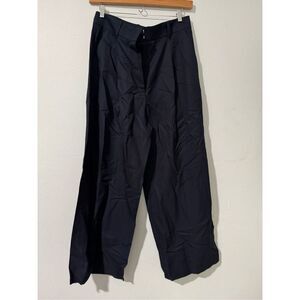 COS NWT blue wide leg linen cotton blend pants 14